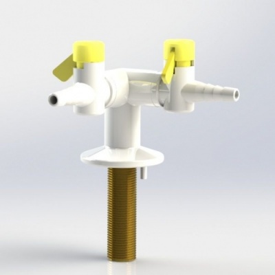 The Arboles 2 Way 90 degree bench mount drop lever gas tap